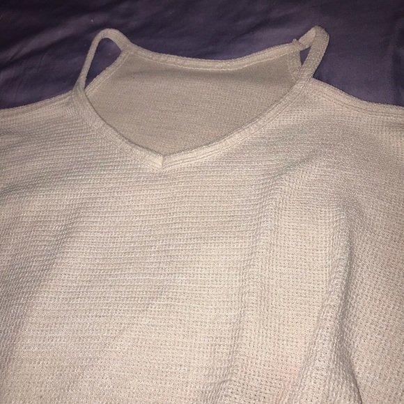 Beige Cream Cut Out Sweater - Picture 2 of 2